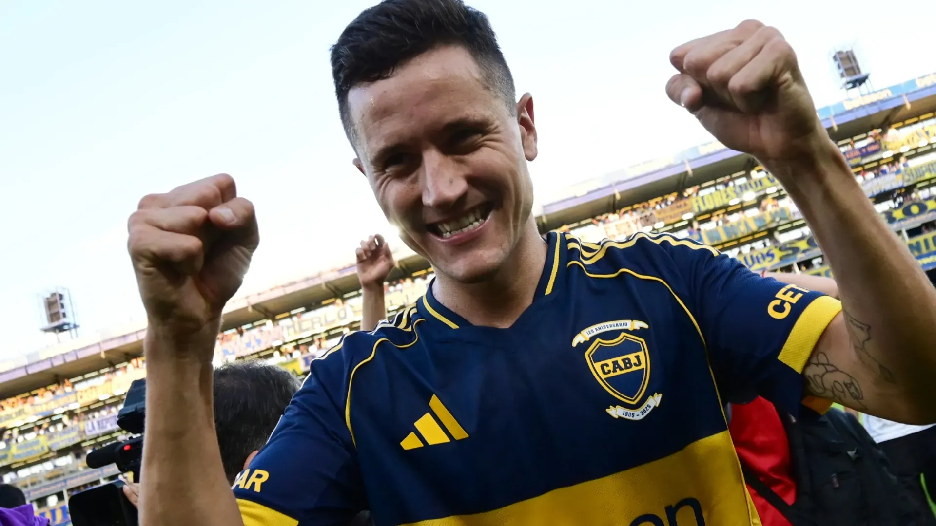 Ander Herrera, mediocampista español de Boca Juniors.