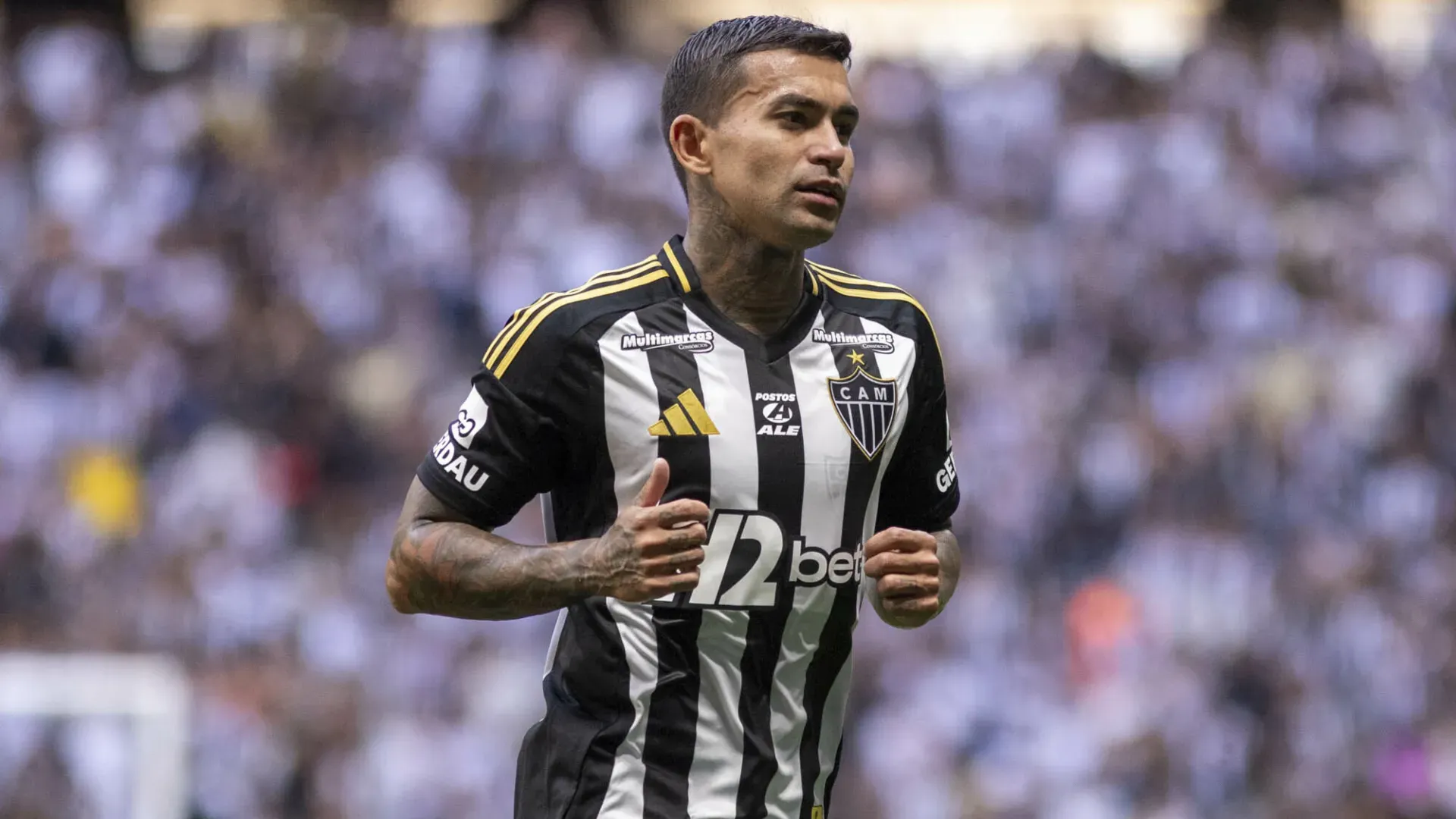 Dudu é uma das principais esperanças do Atlético-MG contra o RB Bragantino – Foto: Fernando Moreno/AGIF