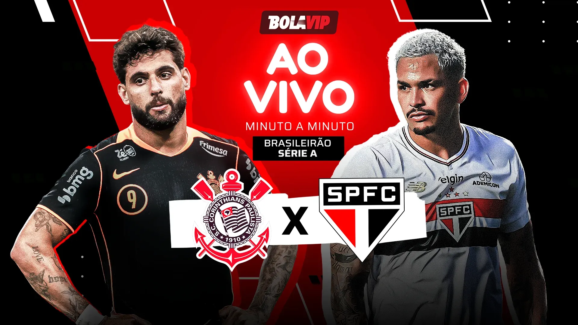 Corinthians x São Paulo - Acompanhe ao vivo e de graça pelo Brasileirão. Foto Luciano/Marcelo Zambrana (AGIF) - Foto Yuri Alberto/Joisel Amaral (AGIF)
