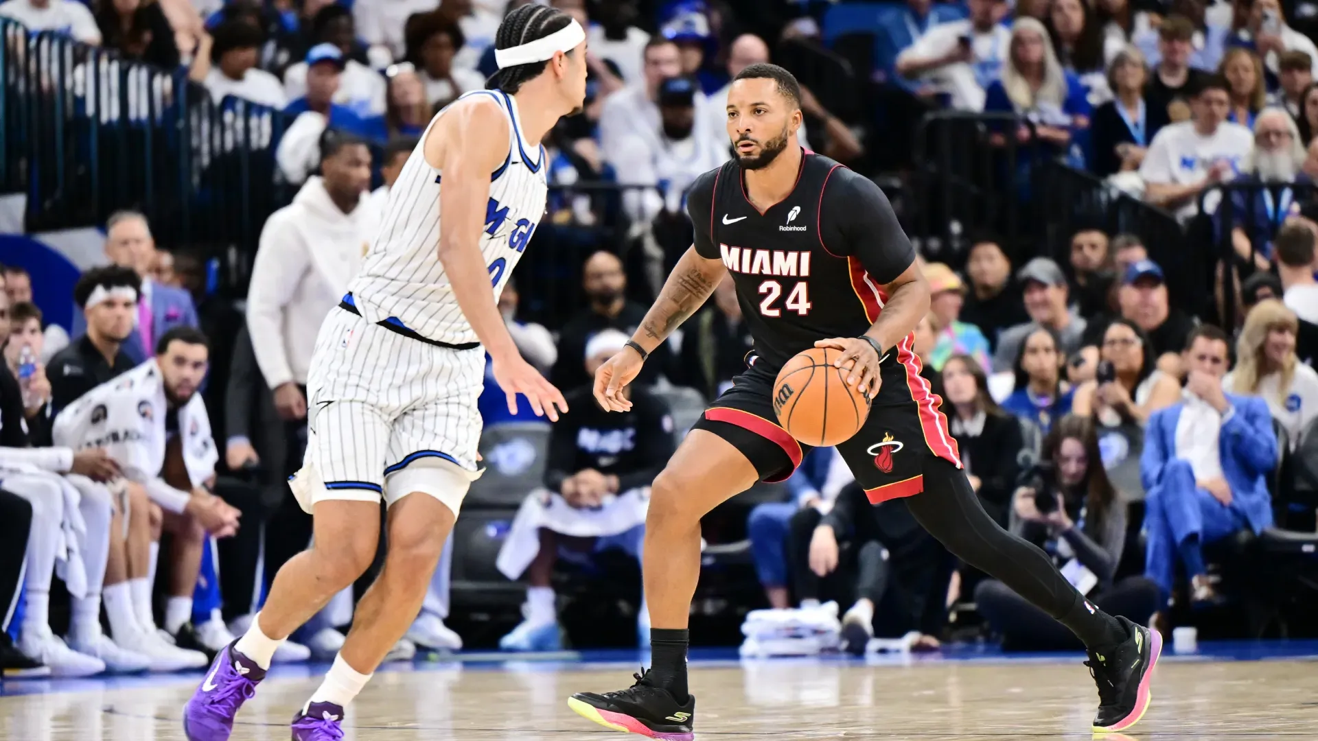 Norman Powell during a game against the Magic. (Getty Images)
