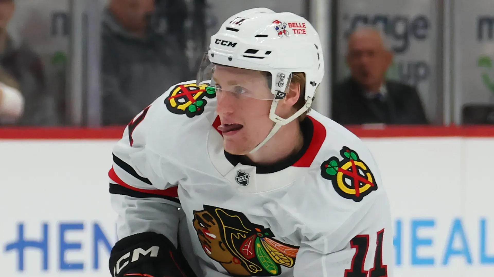 Oliver Moore of the Chicago Blackhawks