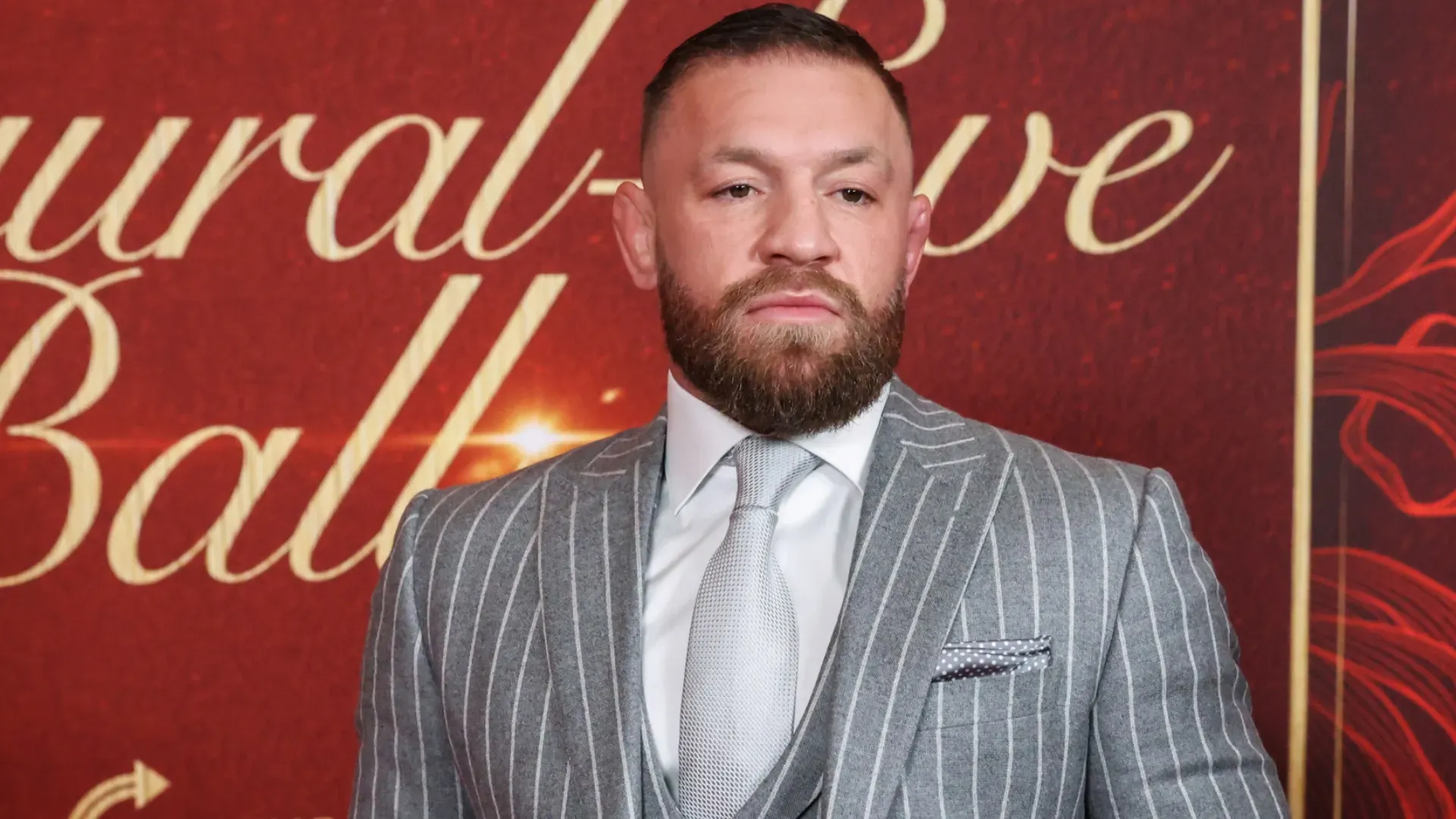 Conor McGregor walks the red carpet. Samuel Corum/Getty Images