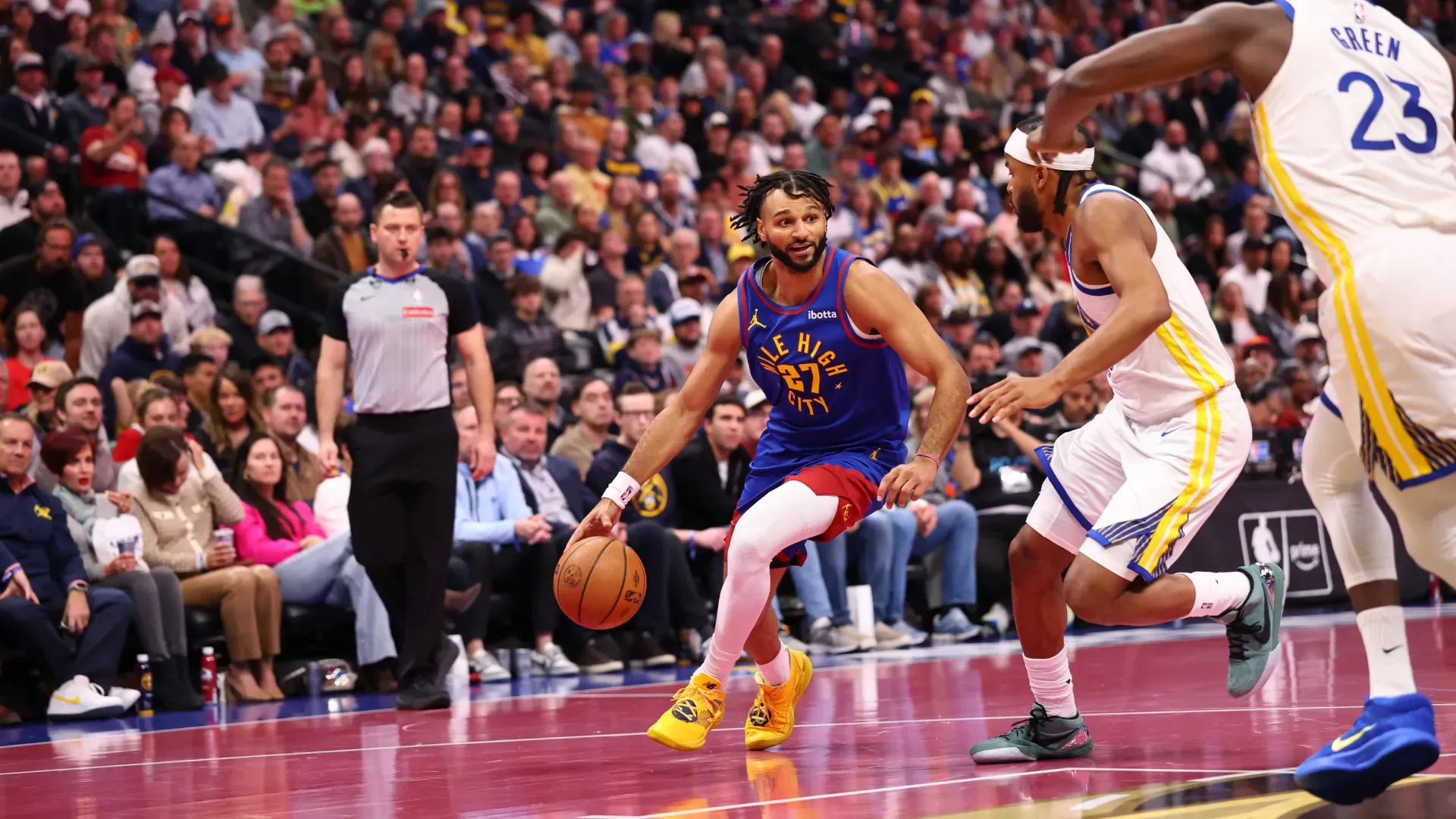 Jamal Murray in action against the Warriors (Getty Images)