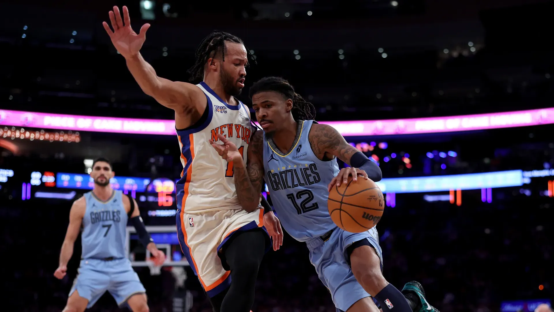 Ja Morant during Grizzliesā loss against the Knicks. (Getty Images)