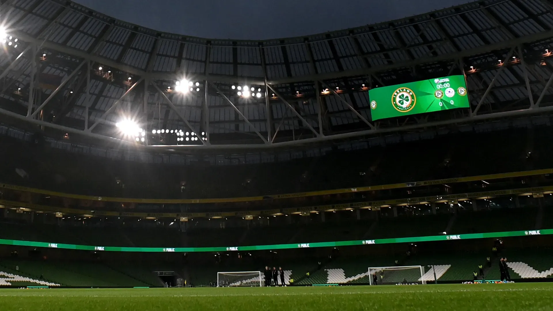 General view inside the Aviva Stadium.