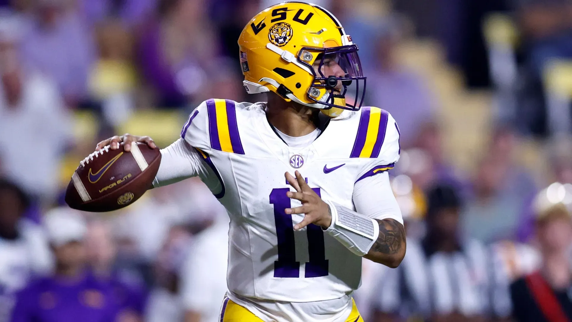 Michael van Buren Jr. #11 of the LSU Tigers