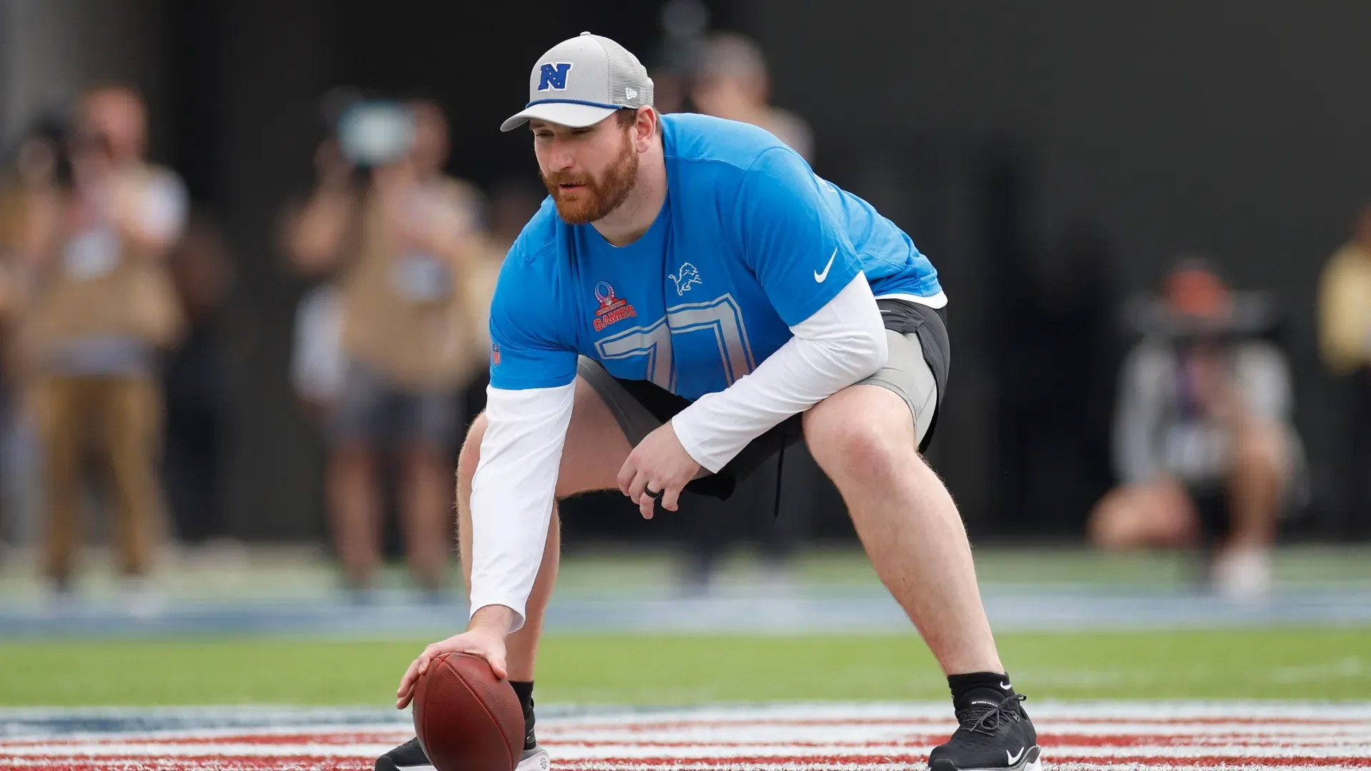 Frank Ragnow #77 of the Detroit Lions