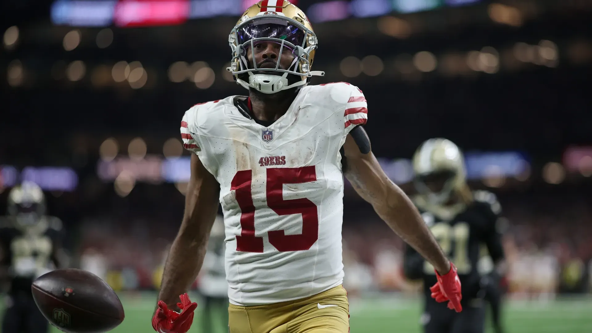 Jauan Jennings #15 of the San Francisco 49ers