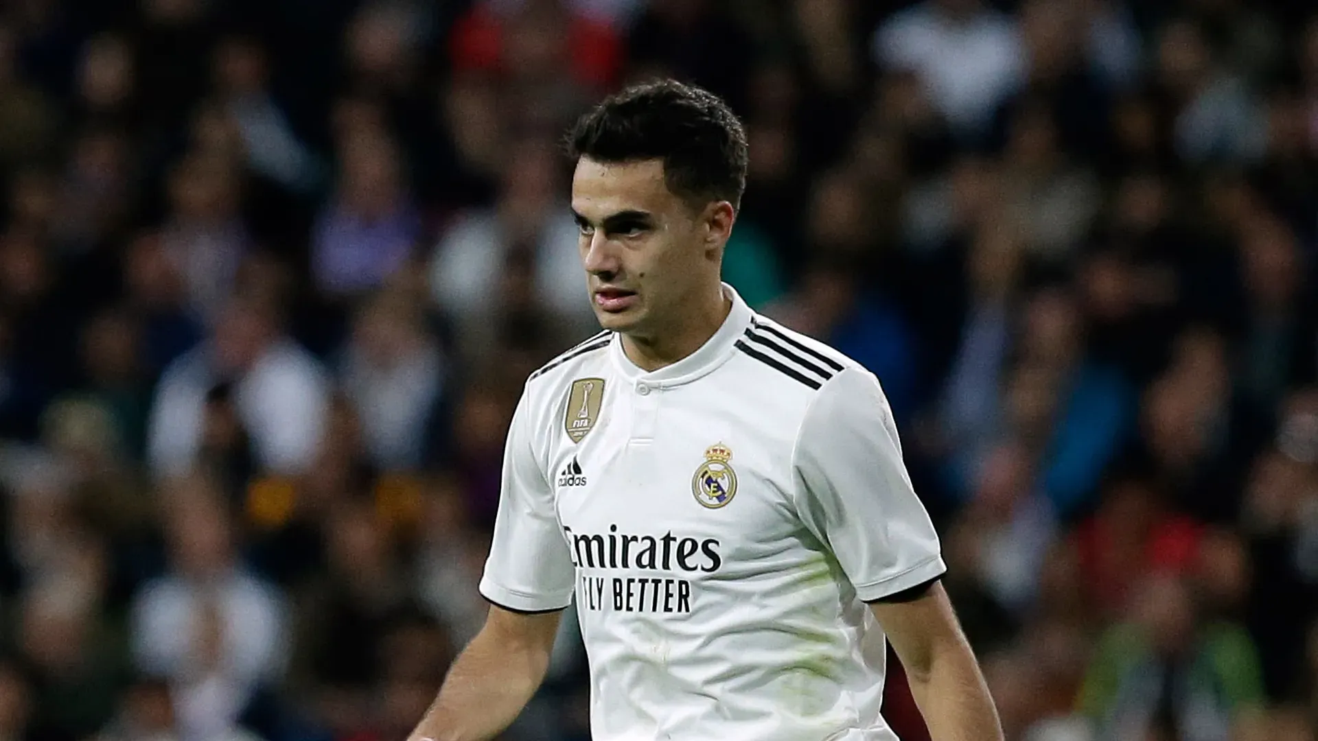 Sergio Reguilon during a Real Madrid match.