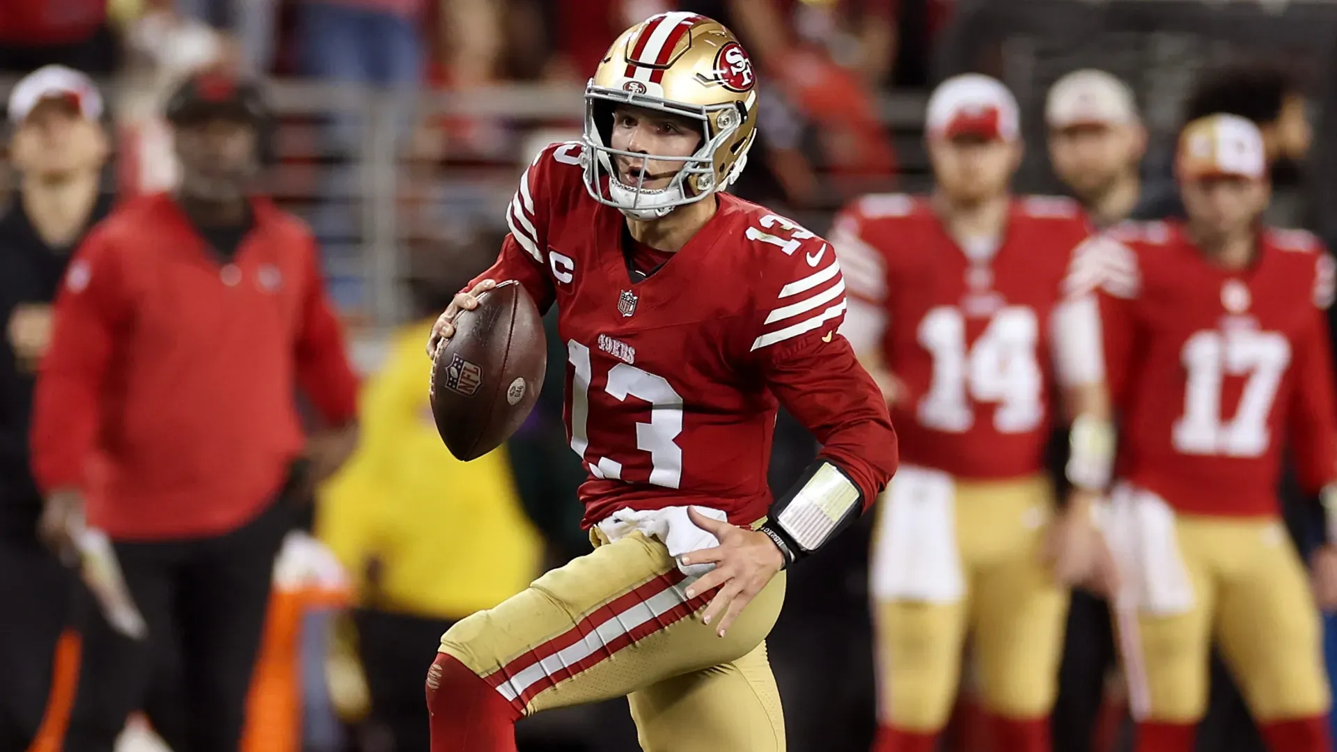 Brock Purdy #13 of the San Francisco 49ers in 2024 (Source: Ezra Shaw/Getty Images)