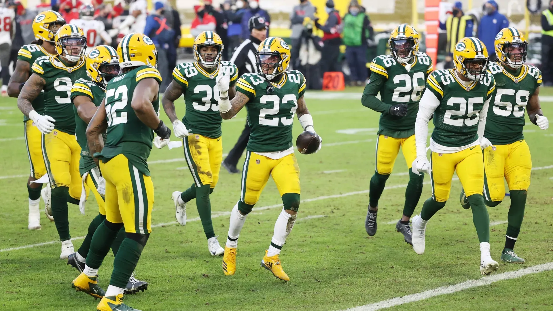 Jaire Alexander #23 of the Green Bay Packers in 2021 (Source: Dylan Buell/Getty Images)