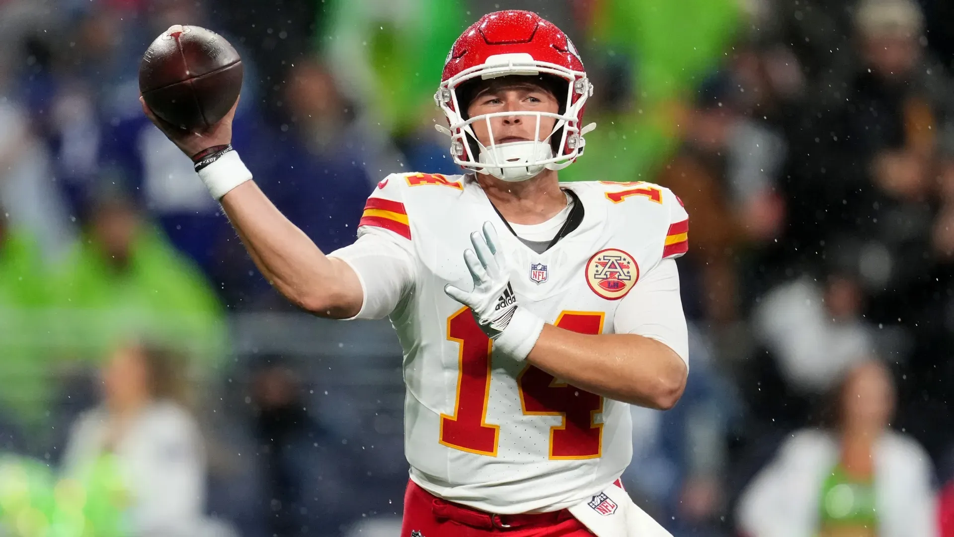 Bailey Zappe #14 of the Kansas City Chiefs