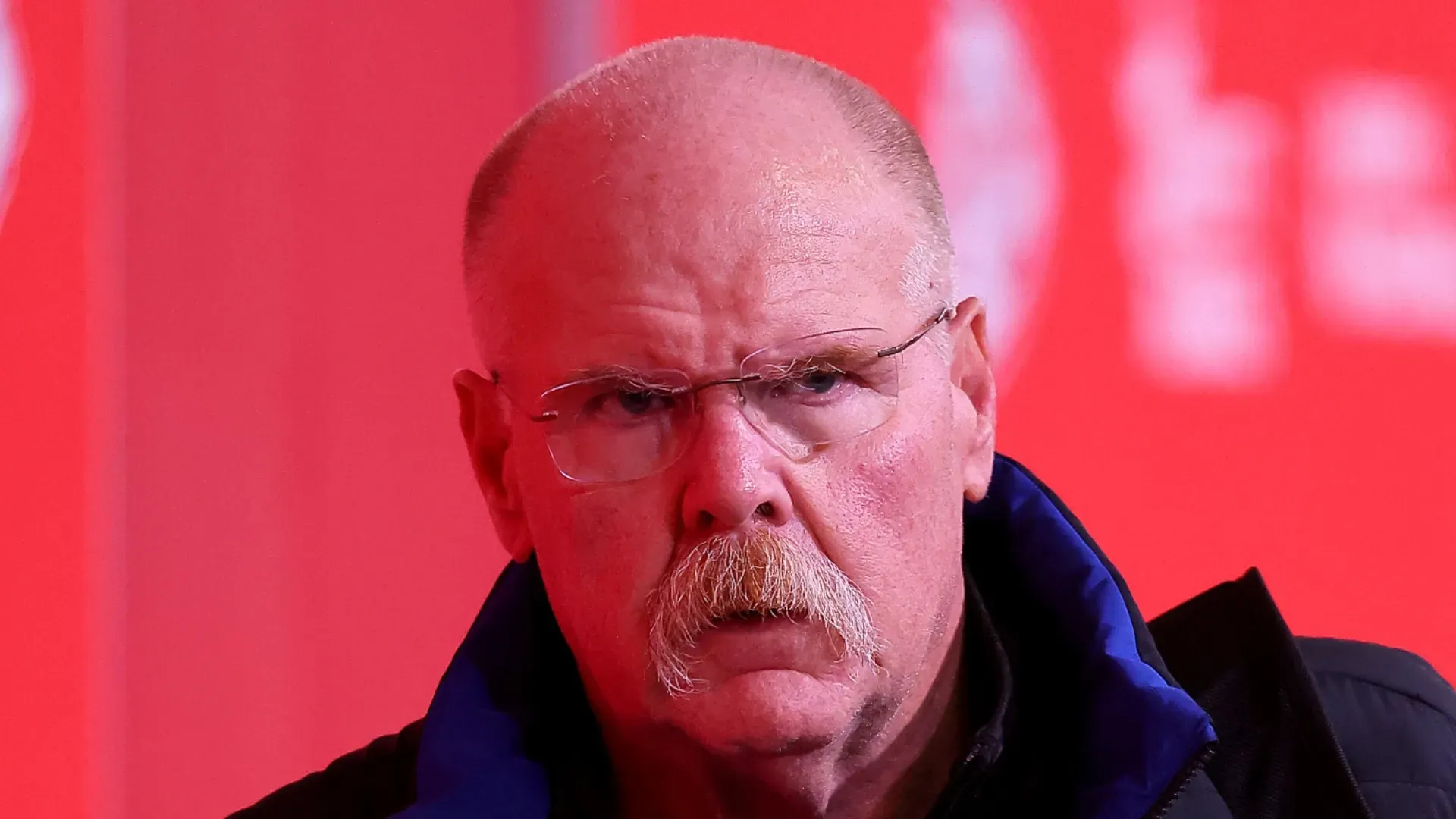 Andy Reid looks very serious