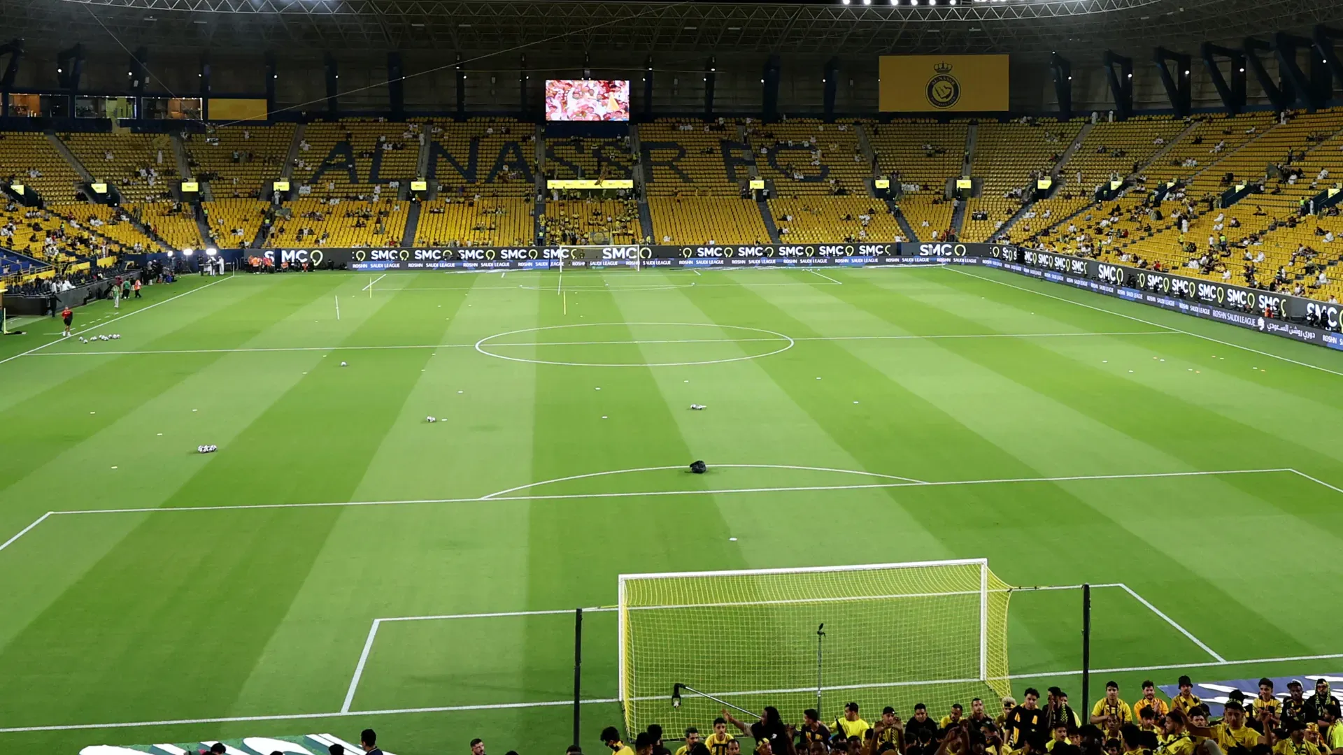A general view inside the stadium Al-Awwal Park.
