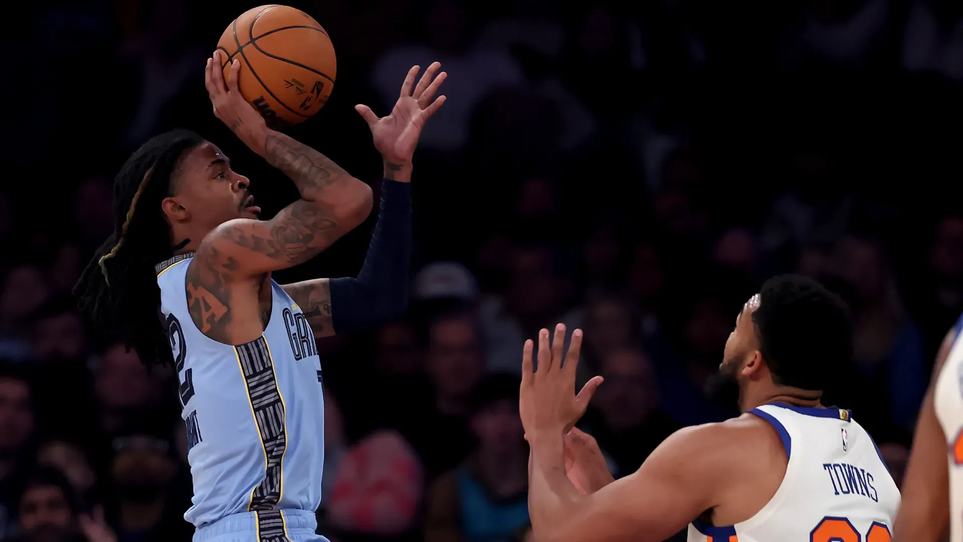 Ja Morant in action against the New York Knicks. (Getty Images)