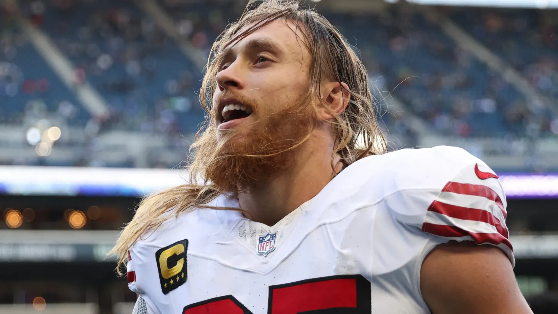 George Kittle #85 of the San Francisco 49ers