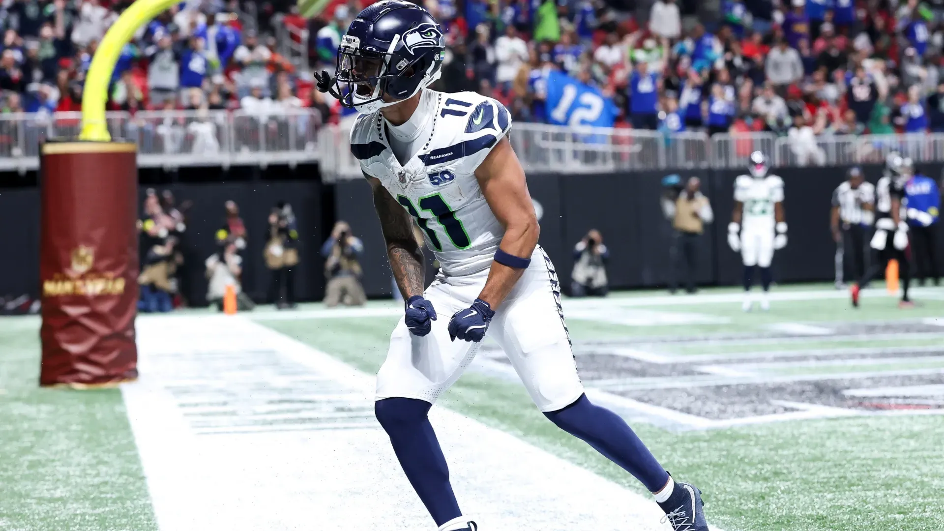 Jaxon Smith-Njigba #11 of the Seattle Seahawks