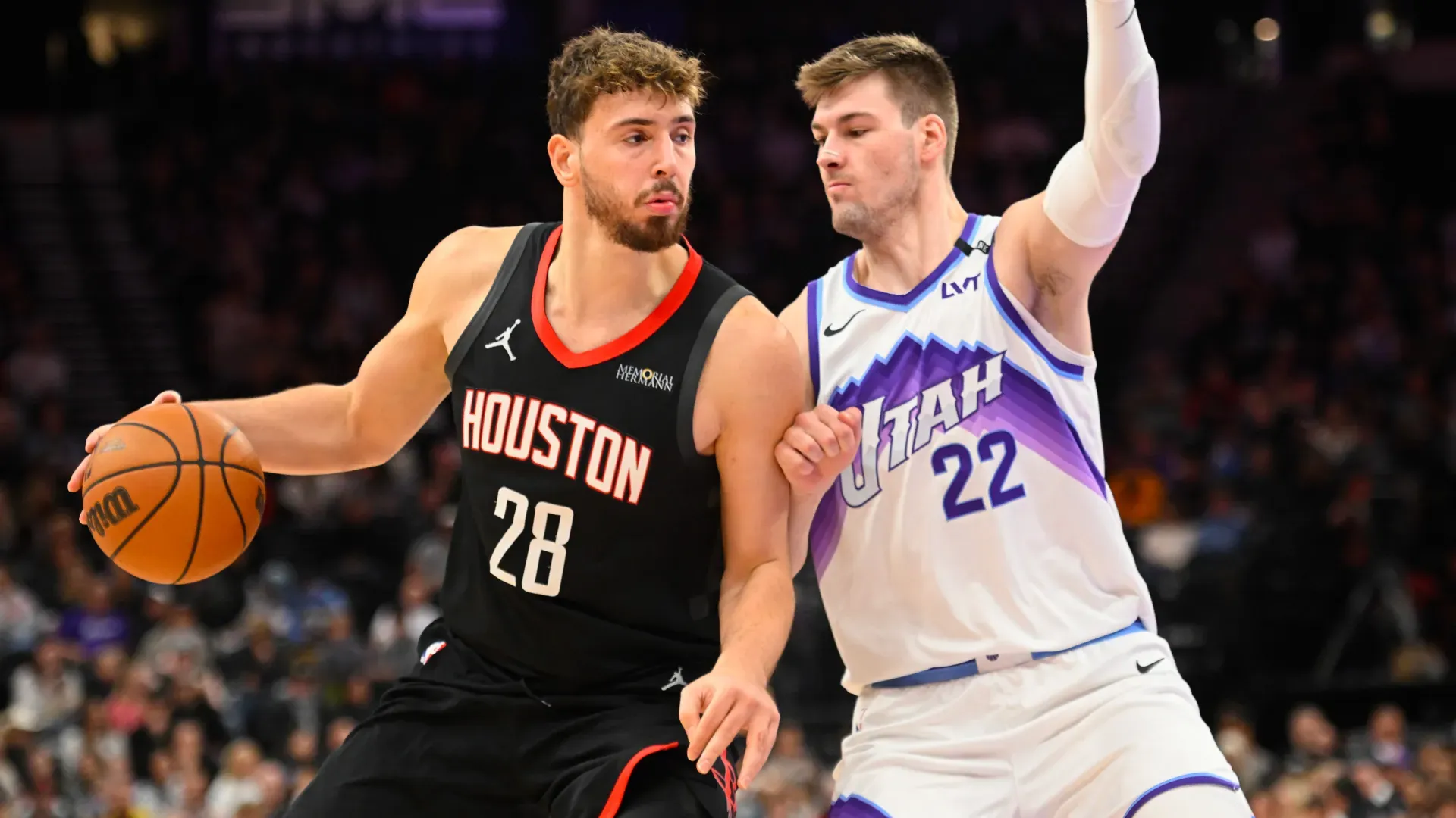 Alperen Sengun in action against the Utah Jazz. (Getty Images)