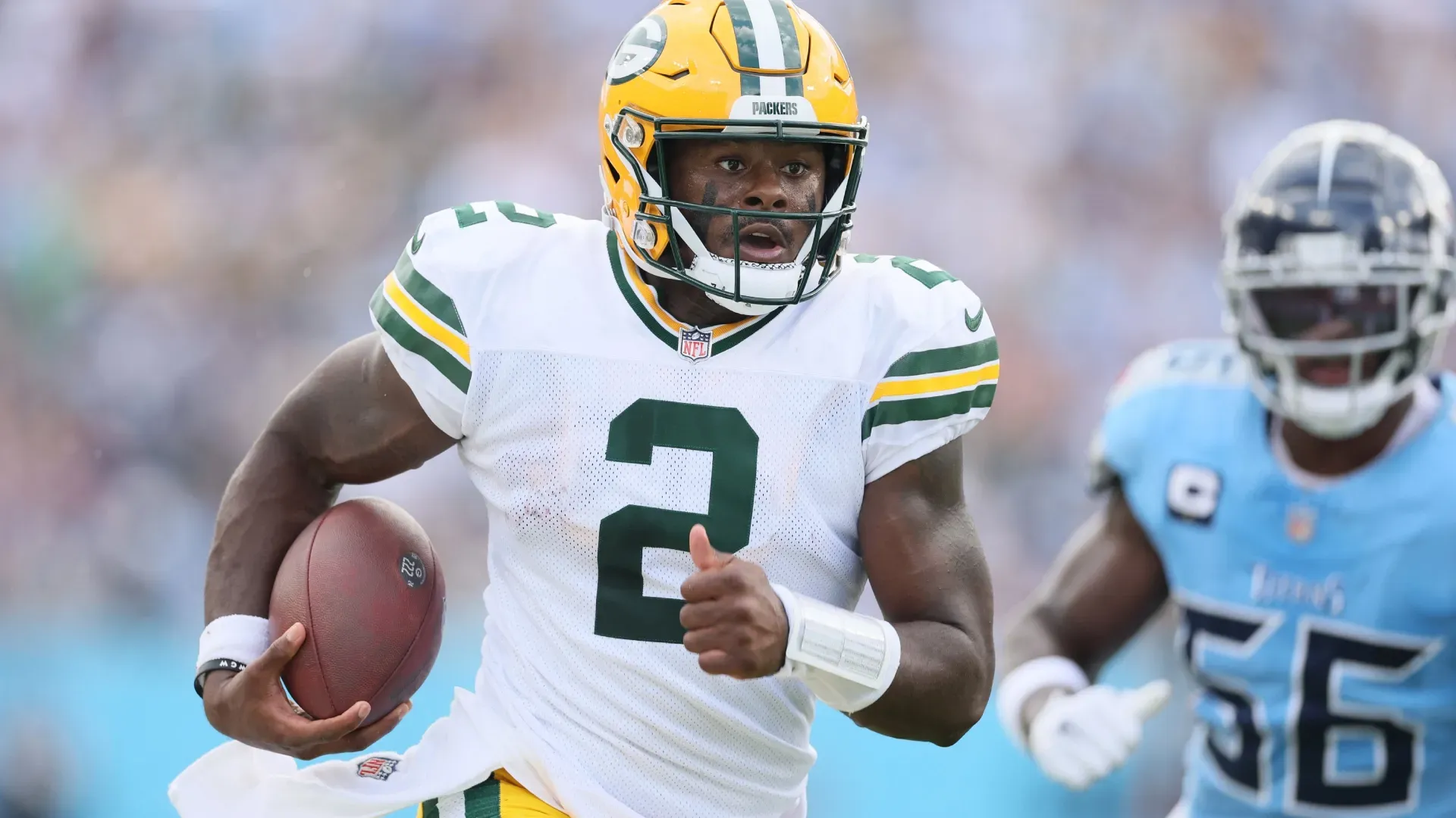 Quarterback Malik Willis #2 of the Green Bay Packers 