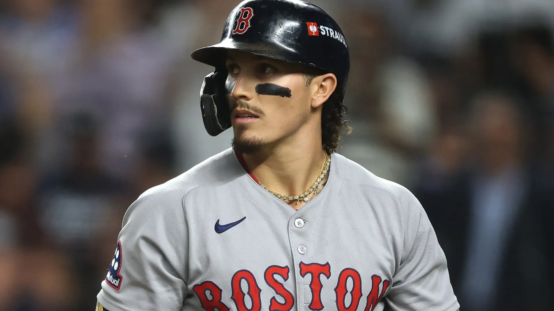 Jarren Duran #16 of the Red Sox looks on during the game against the Yankees. Ishika Samant/Getty Images