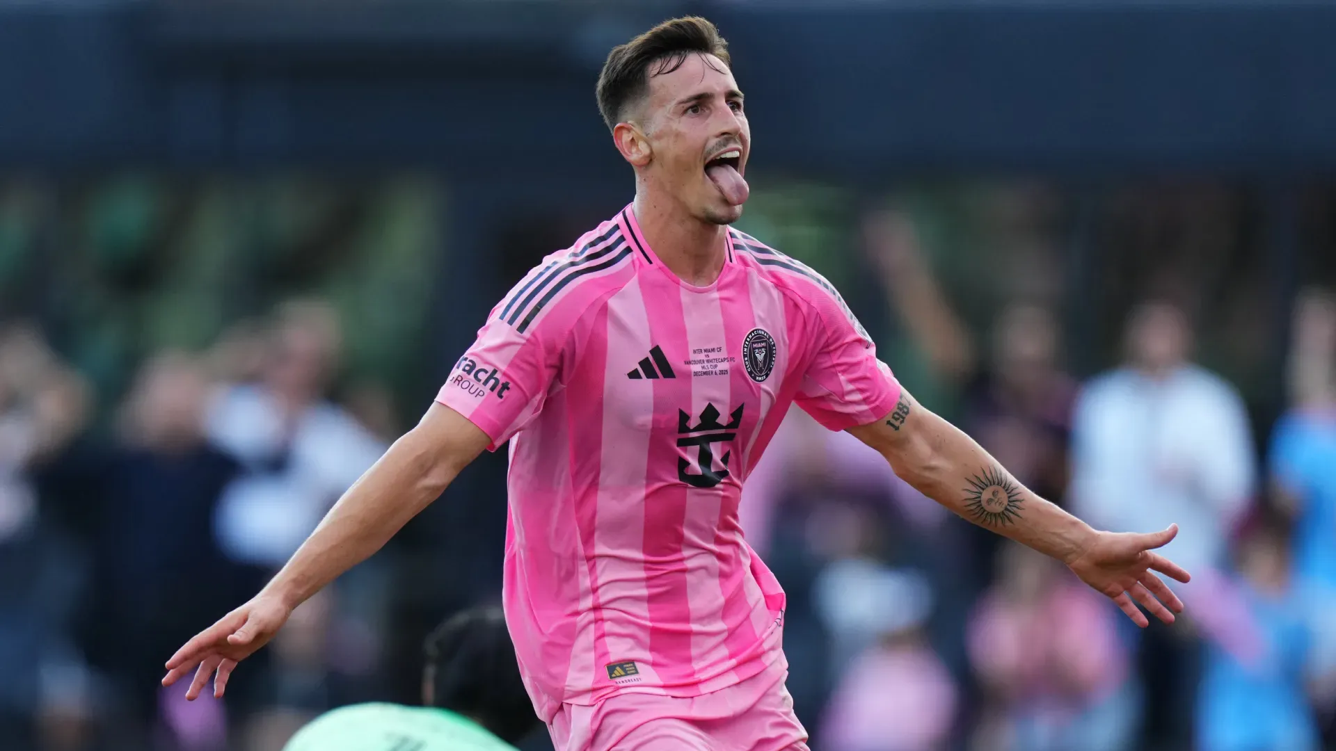 Tadeo Allende celebrates a goal against Vancouver Whitecaps. (Getty Images)