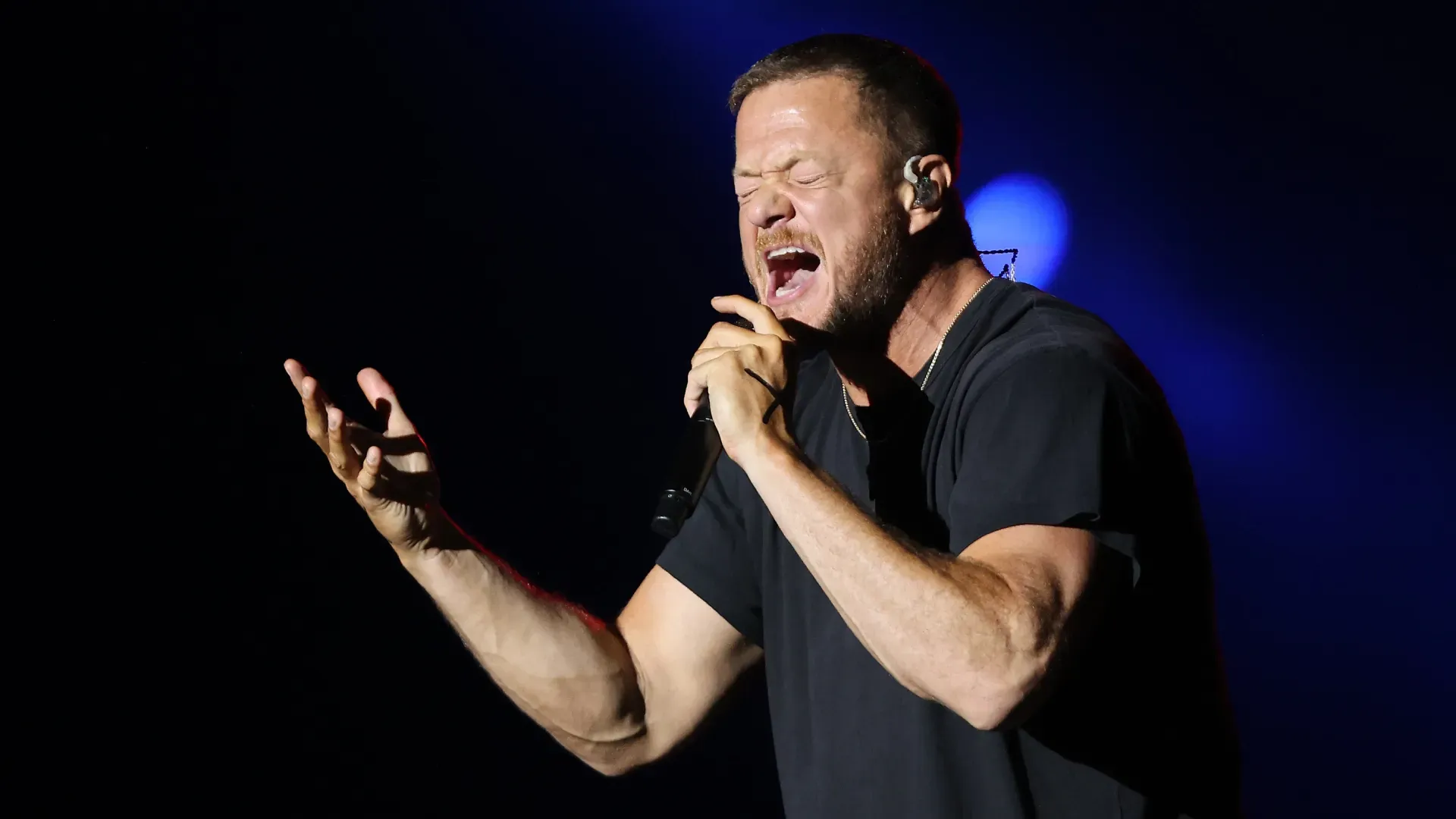 Dan Reynolds of Imagine Dragons performs on Mundo Stage as part of the Rock In Rio Festival in 2024. (Source: Wagner Meier/Getty Images)