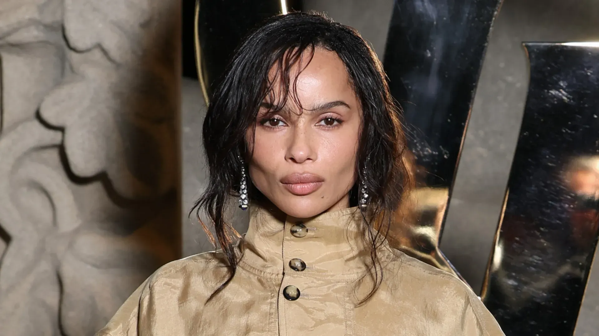 Zoë Kravitz attends the Saint Laurent Womenswear Spring/Summer 2026 show as part of Paris Fashion Week on September 29, 2025 in Paris, France. (Photo by Pascal Le Segretain/Getty Images)