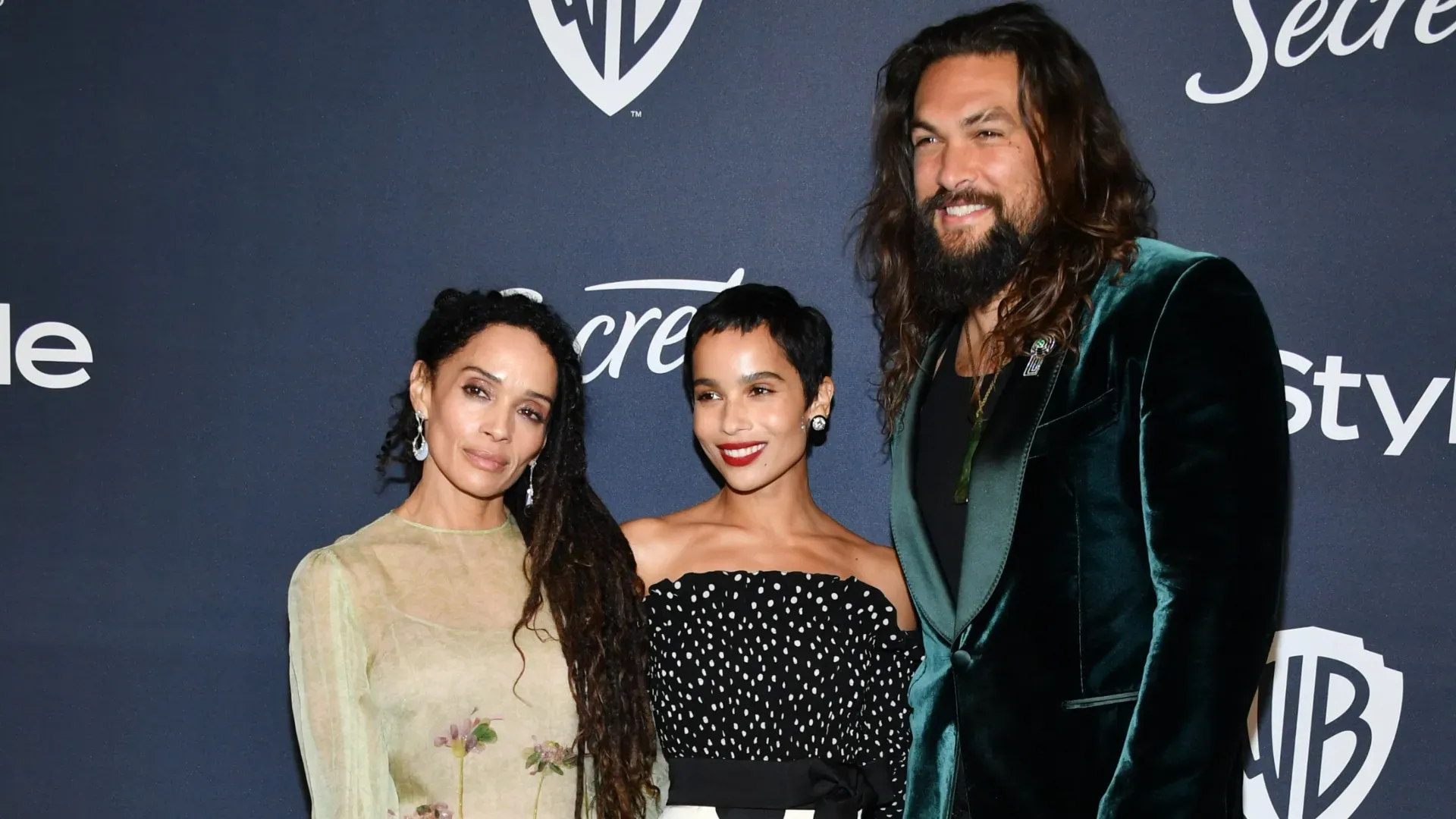 Lisa Bonet, Zoë Kravitz, and Jason Momoa attend the 21st Annual Warner Bros. And InStyle Golden Globe After Party at The Beverly Hilton Hotel on January 05, 2020 in Beverly Hills, California. (Photo by Amy Sussman/Getty Images)