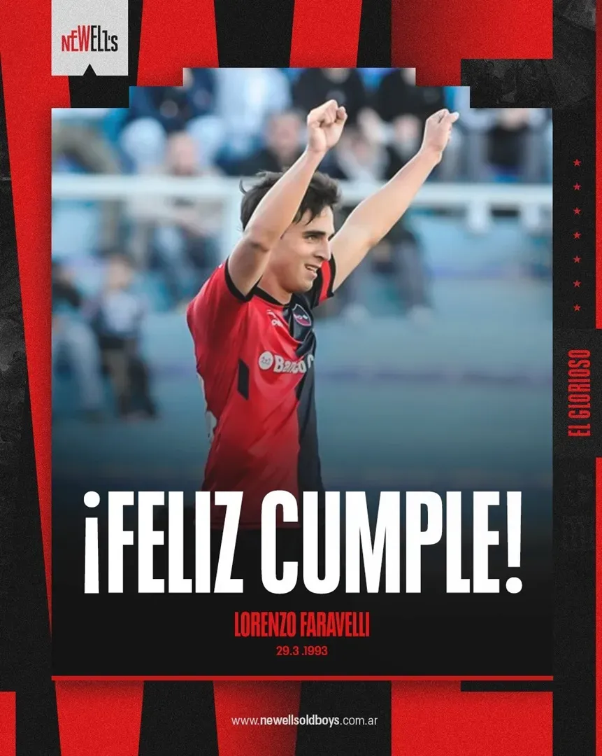 Newell’s nunca dejó de “mimar” a Faravelli en redes. (@Newells)
