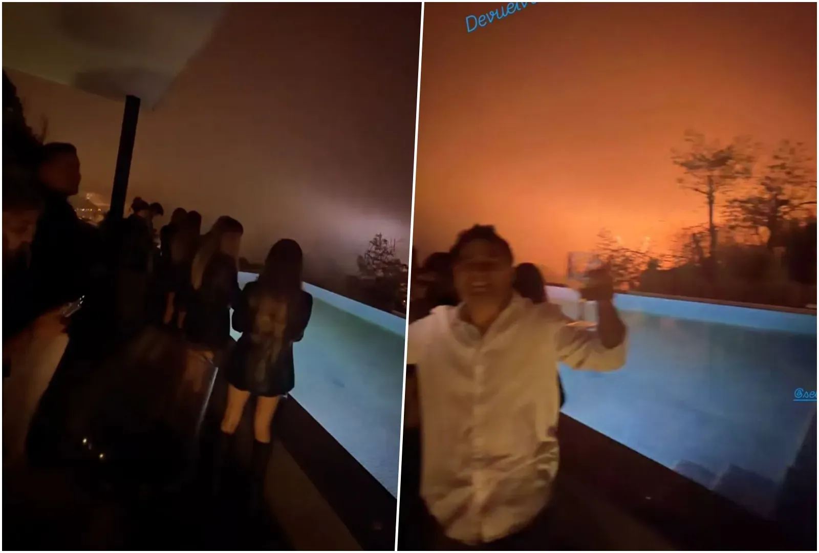 Las nubes taparon toda la vista del show pirotécnico.