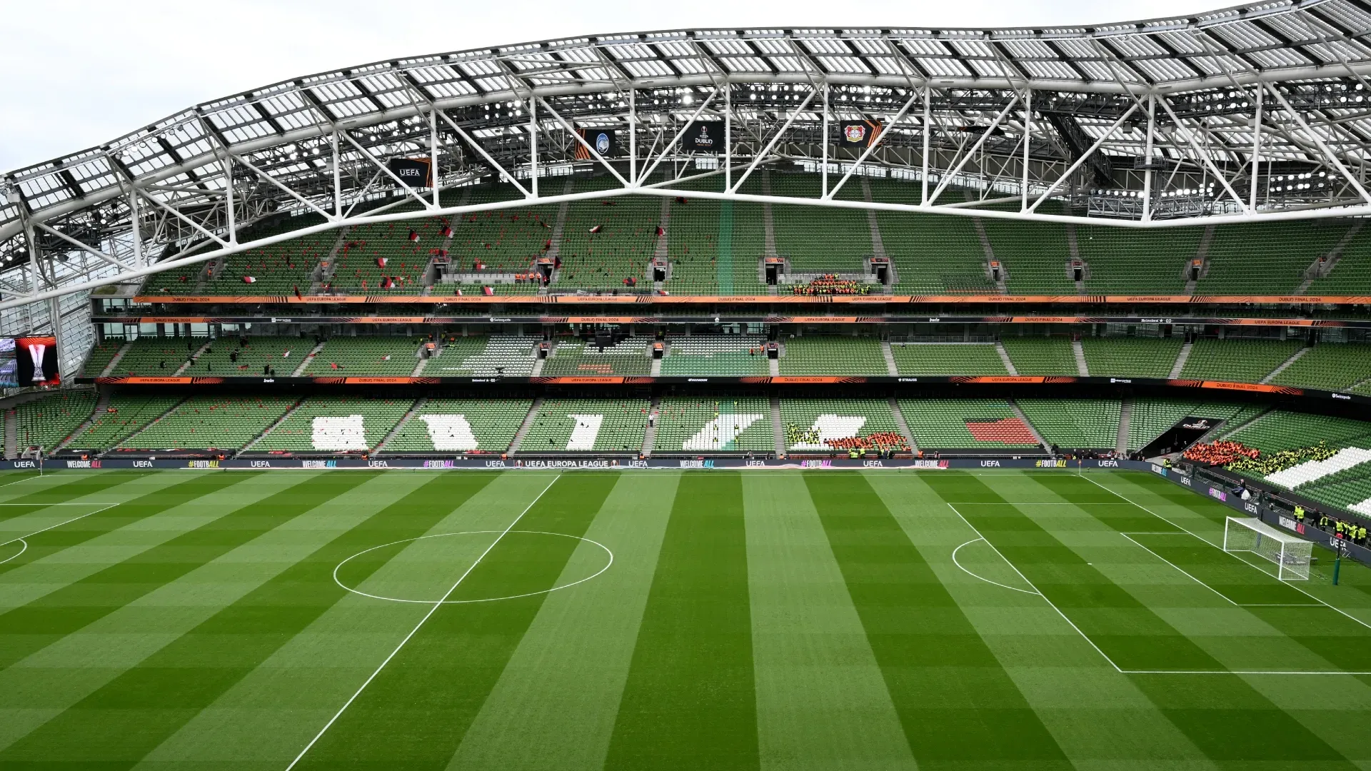 A general view of the inside of the Aviva Stadium in Dublin, Ireland.