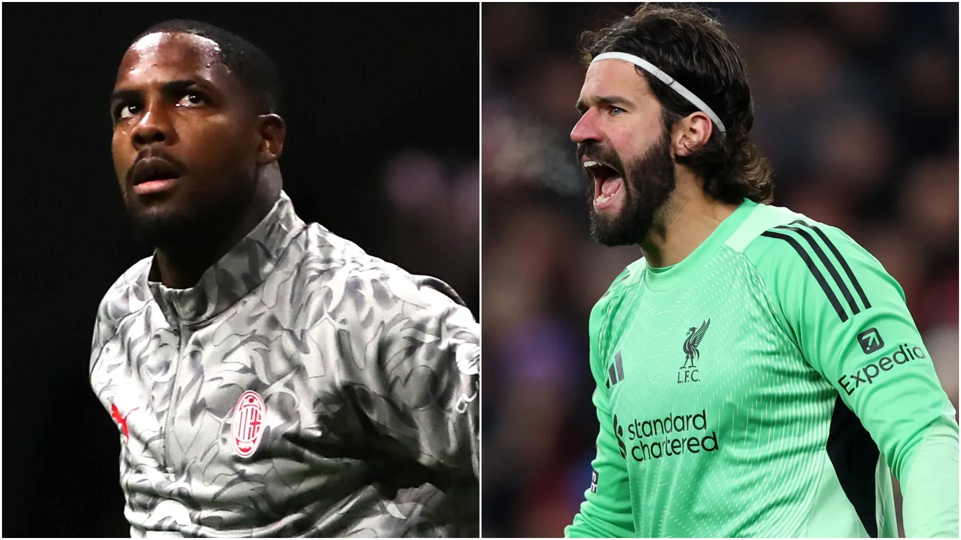 AC Milan&#039;s Mike Maignan and Liverpool&#039;s Alisson Becker