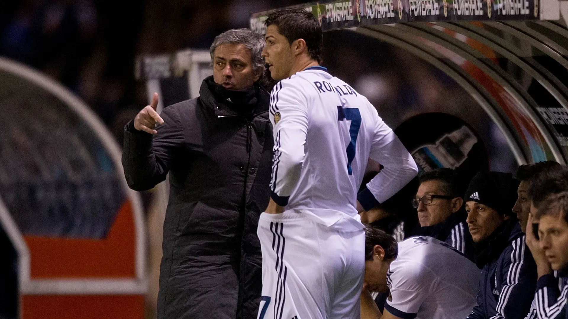 Jose Mourinho and Cristiano Ronaldo.