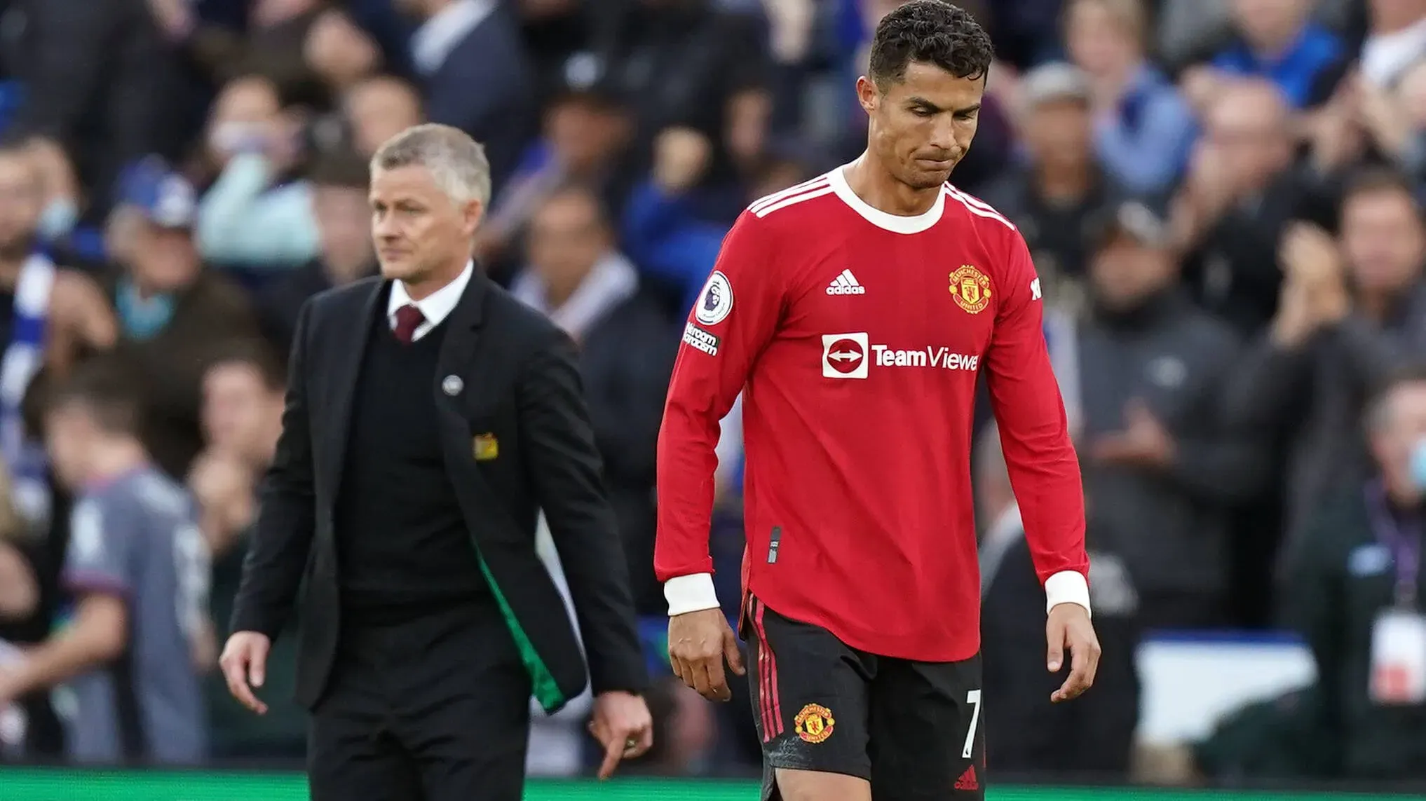 Ole Gunnar Solskjaer y Cristiano Ronaldo, el tiempo que coincidieron en el Manchester United.