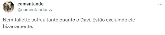 Web comenta sobre Davi