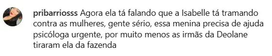 Web fala sobre Vanessa