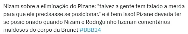 Web critica Rodriguinho no BBB 24