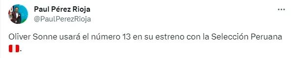 El periodista deportivo Paul Pérez se lanza esta primicia para todos los fanáticos de Oliver Sonne.