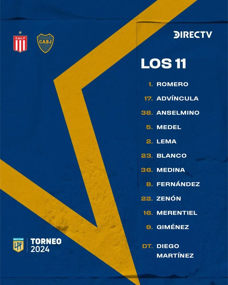 La formación de Boca.