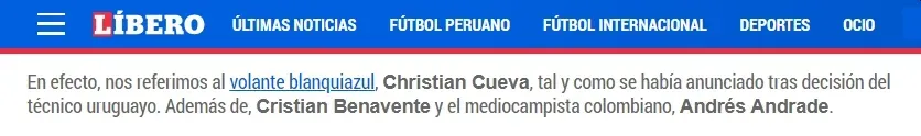 Alianza pierde 3 elementos ante Universitario. | Créditos: Diario Líbero.