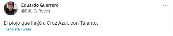 Comentario de un aficionado en Twitter