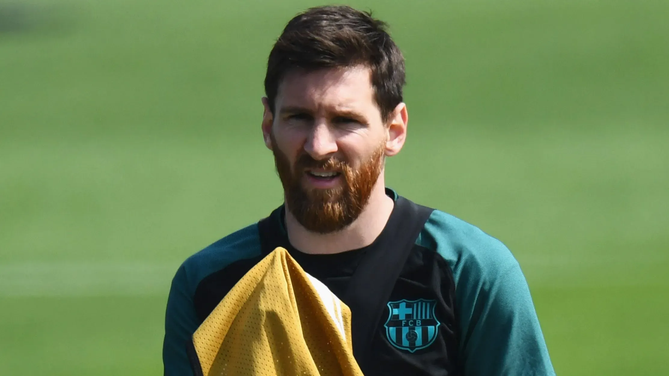Lionel Messi con la indumentaria de entrenamiento del FC Barcelona, una imagen que se podría repetir en algunas semanas. Getty Images.