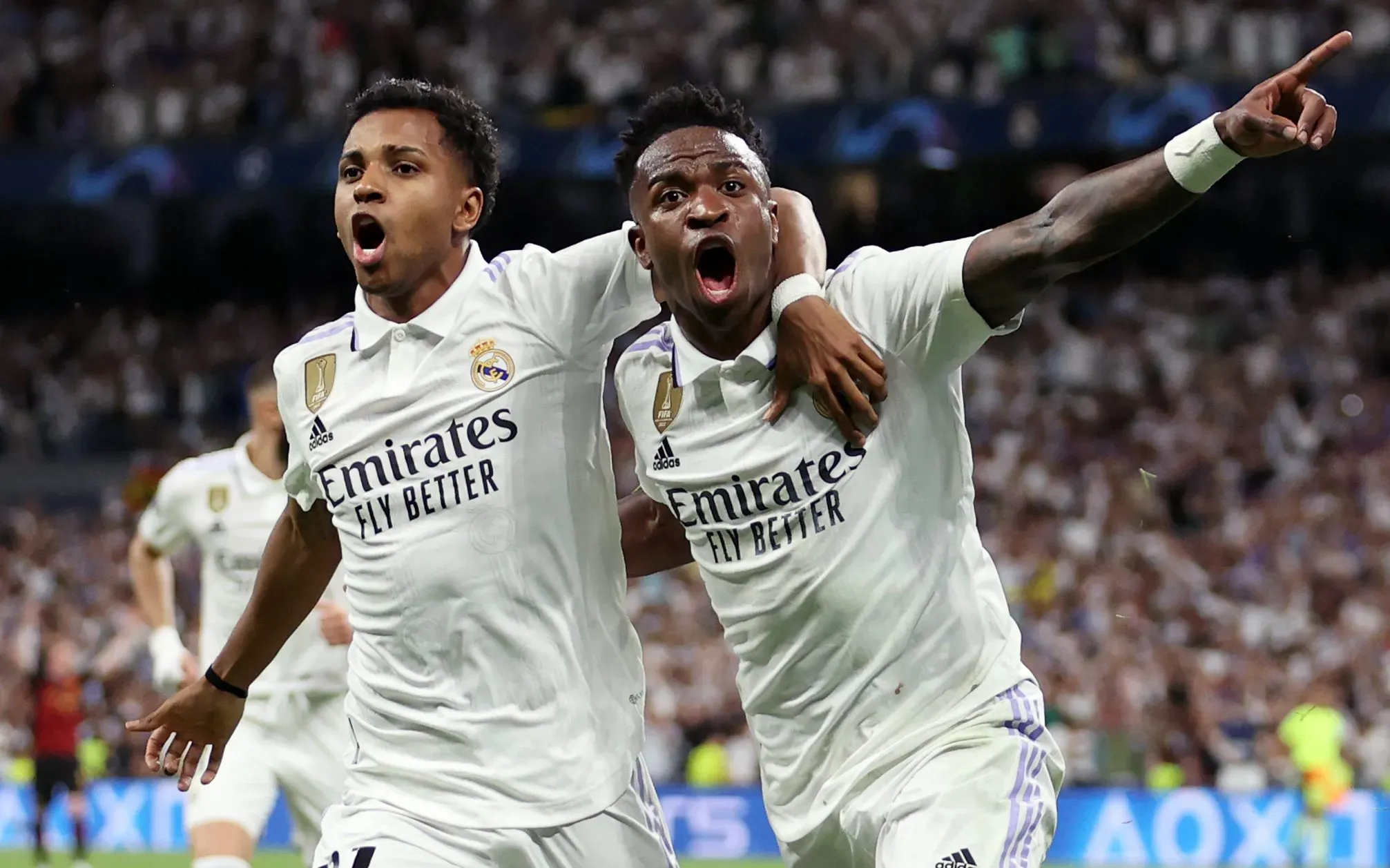 Rodrygo Goes y Vinícius Júnior, la base de la delantera del Real Madrid para la temporada 2023/2024. Getty Images