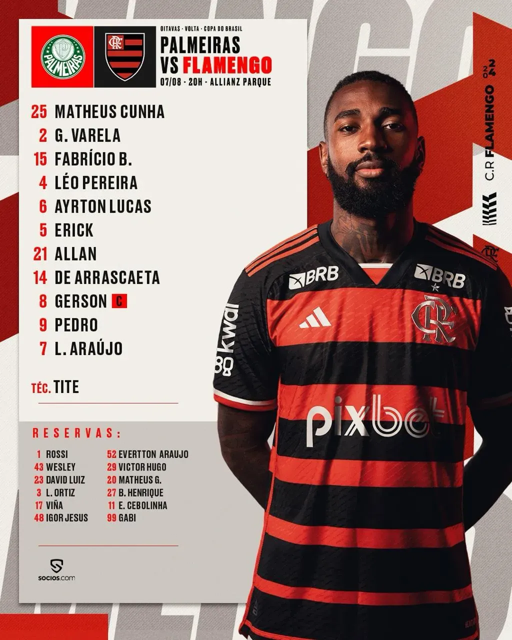 Foto: rede social X / Flamengo.