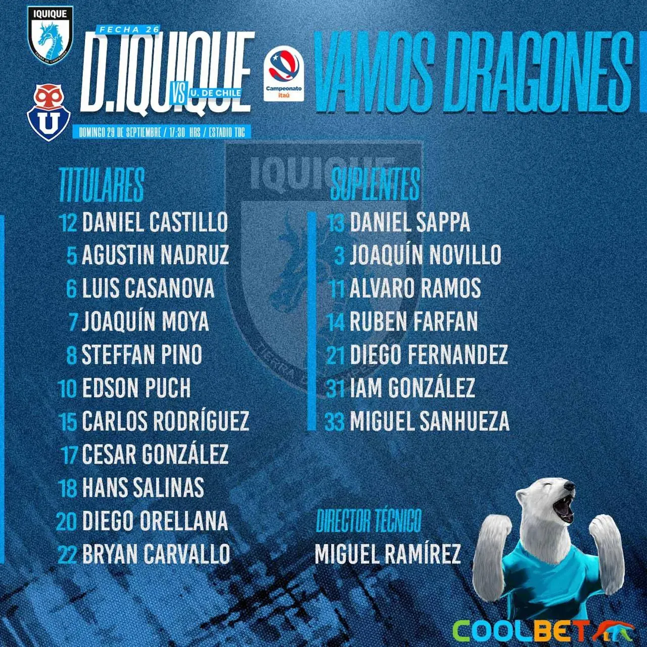 Formación de Iquique contra U. de Chile