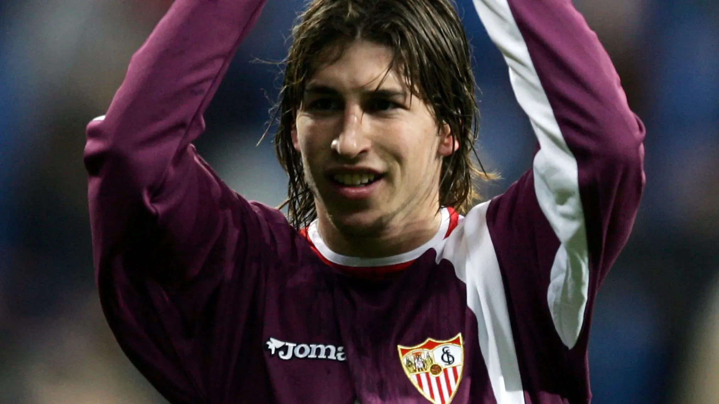 Sergio Ramos en sus inicios con el Sevilla. Getty Images.