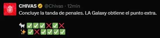 Así comunicaba Chivas la derrota por ‘X’, ex Twitter. [Foto Redes Sociales]