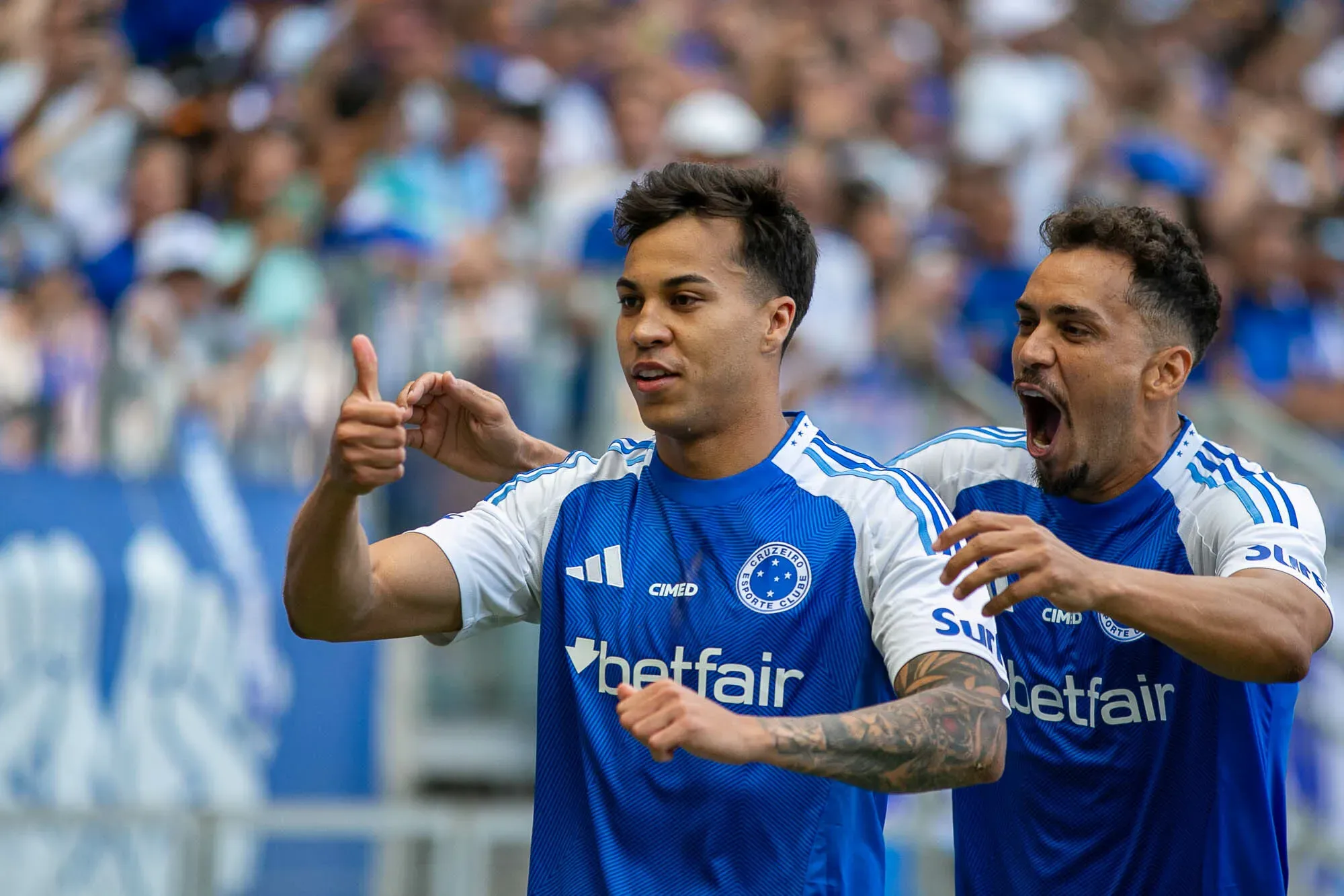 Kaio Jorge, atacante do Cruzeiro, é alvo do West Ham e agora do Flamengo. Foto: Fernando Moreno/AGIF