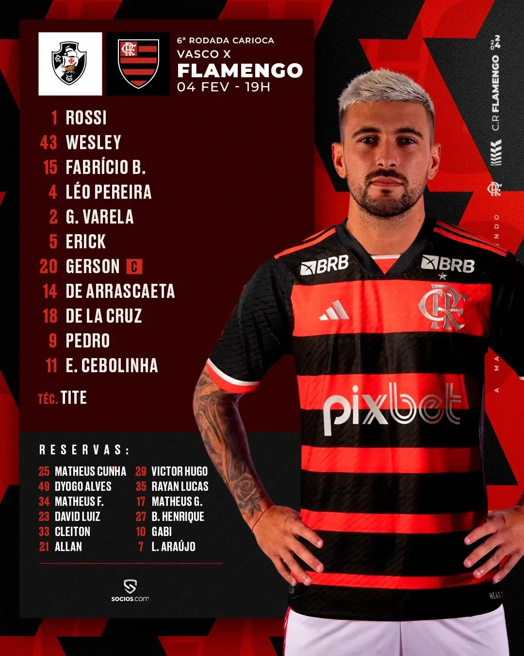 Foto: redes sociais Flamengo