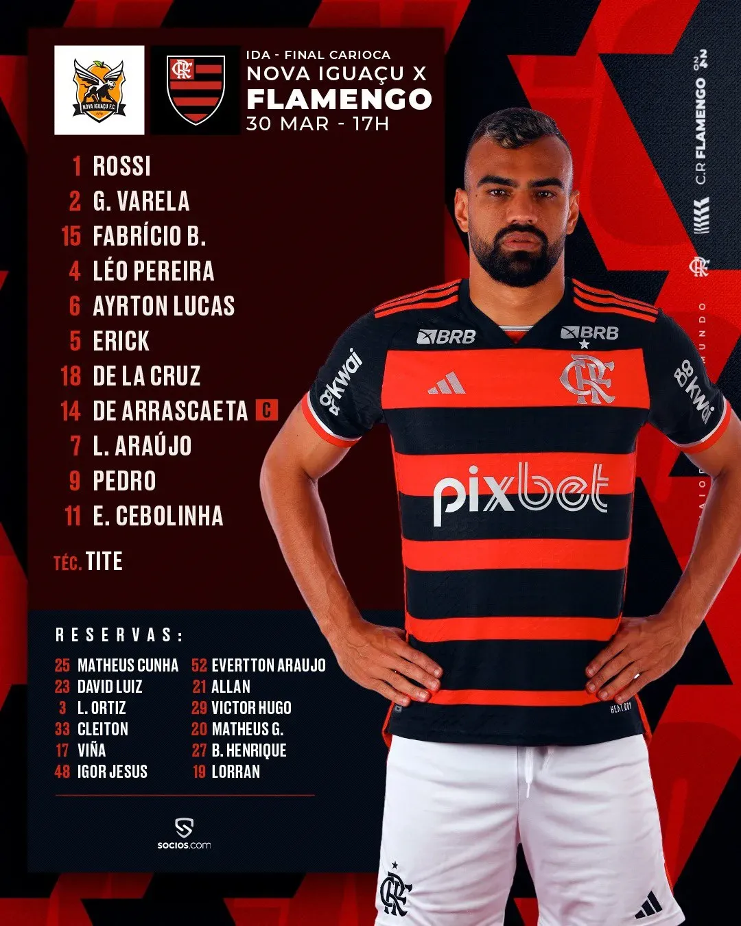 Foto: rede social X / Flamengo